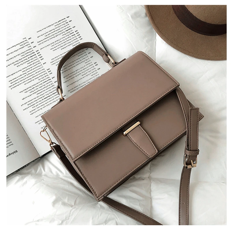 Smooth Khaki Burminsa корейский стиль женские сумки женский портфель уникальный крокодиловый принт женские сумки через плечо Красный Черный Хаки - Цвет: Smooth Khaki