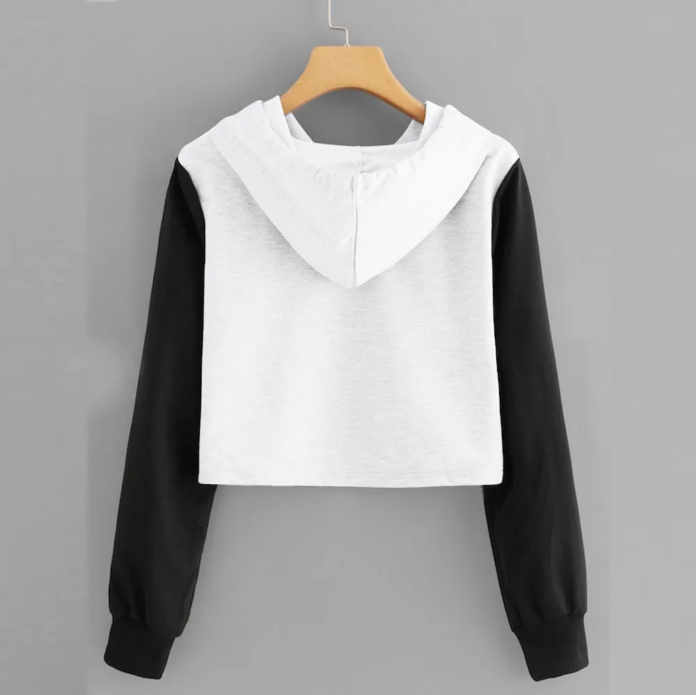 Женские толстовки свитшоты для девочек розовый синий короткий топ с рукавами