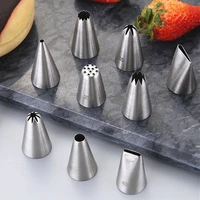 cake cream icing piping nozzles stainless steel cupcake puffs cookie decorating extrusion mouth home kitchen baking tools