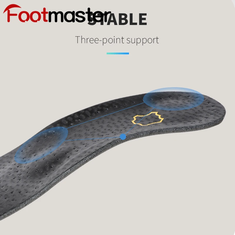 FootMaster Light Sports Orthopedic Insole Cowskin Insole To Relieve Flat Feet Insoles Arch Support Shoe Pad Unisex Insole