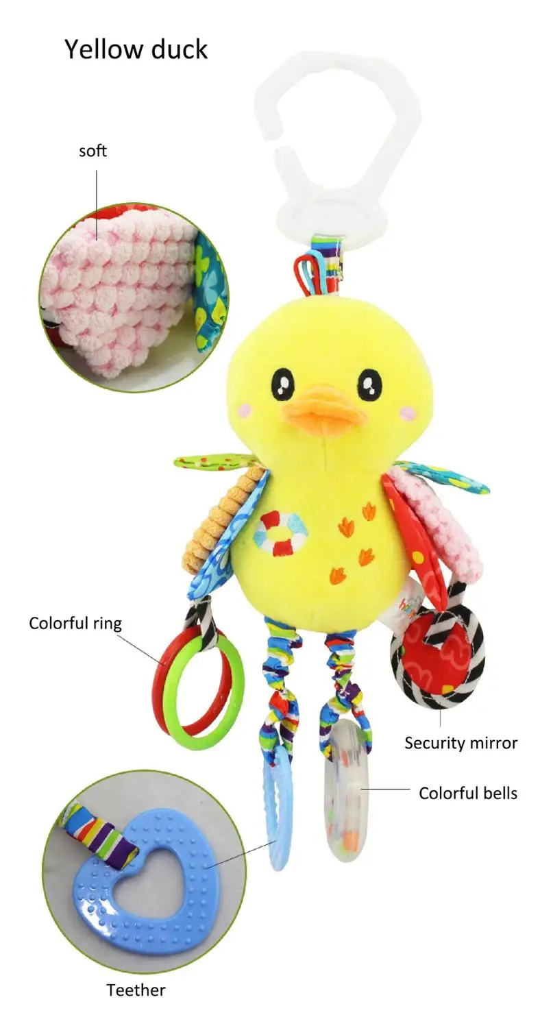 Детская коляска подвесная игрушка плюшевое животное мягкая кровать погремушки