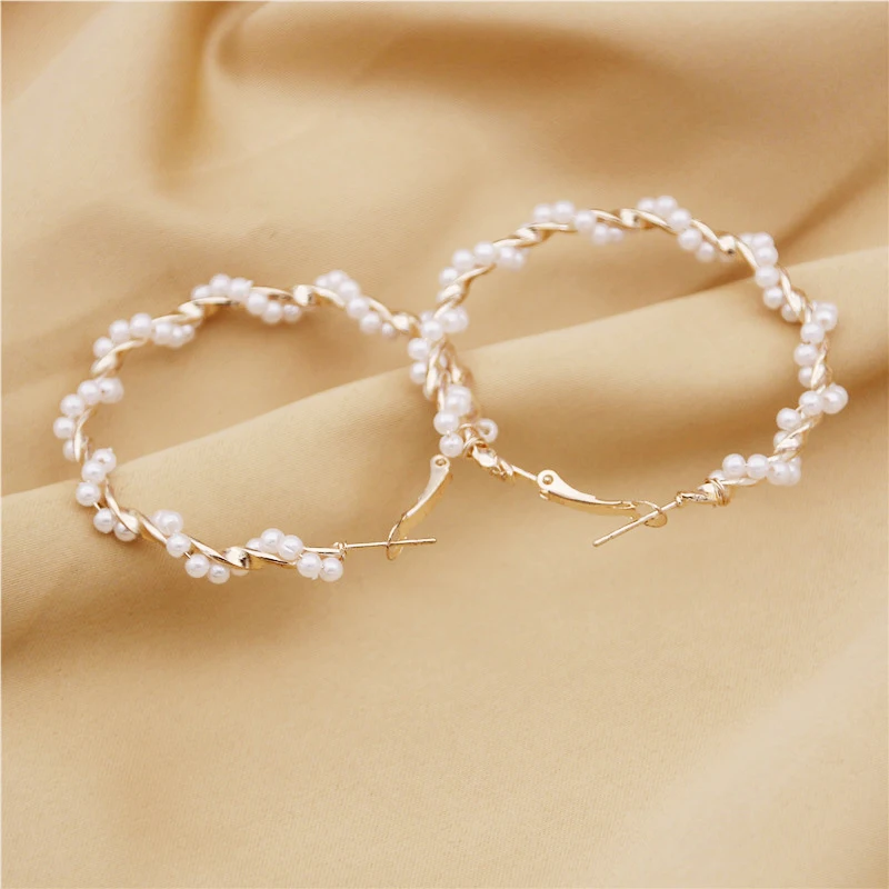 2020 новые модные серьги для женщин Роскошные большие круглые ручной работы с