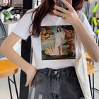 Женская футболка с винтажным рисунком, принт в стиле Харадзюку, kawaii ulzzang