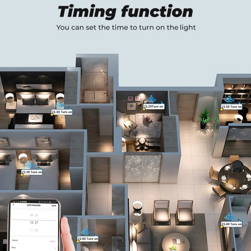 

Smart WiFi Wall Touch Infinite Dimming Switch Glass Panel Tuya smart life app voice control work with Alexa Google Home EU