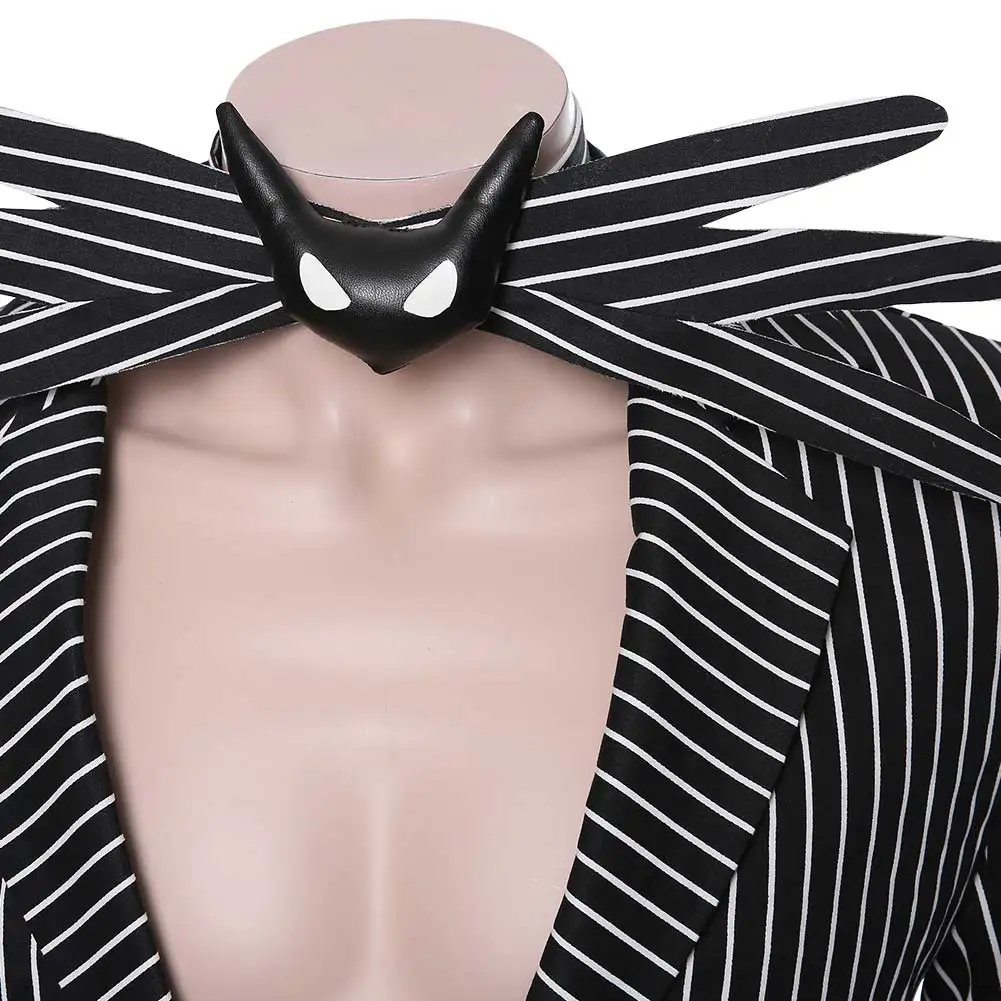 

The Nightmare Before Christmas Jack Skellington Cosplay Costume Outfit Clothing Halloween Carnival Suit Adult Men
