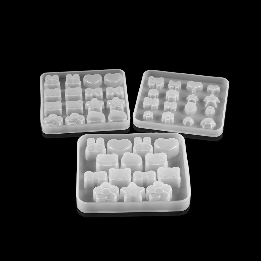 

1pcs Rabbit Bear Cat Pendant Silicone Molds Bowknot Star DIY Fondant Epoxy Resin Mould For Crafts Key Chain Jewelry Making Tools