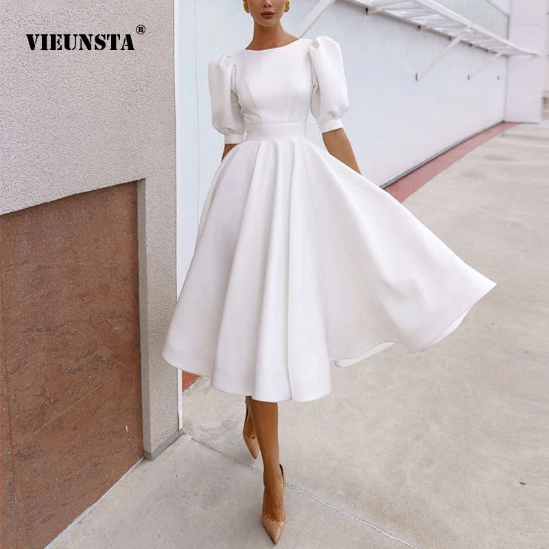 

Женское элегантное однотонное платье с круглым вырезом, приталенное праздвечерние чное платье с коротким рукавом и ворсом, Y2K, весна-лето 2022