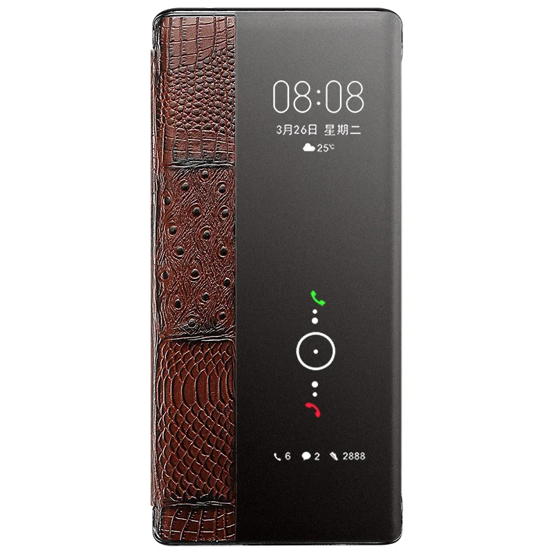 

Чехлы для телефонов Huawei Mate 30 Rs, чехол-книжка из натуральной кожи для Huawei Mate 30 Pro, защита телефона, гибридный чехол из натуральной кожи