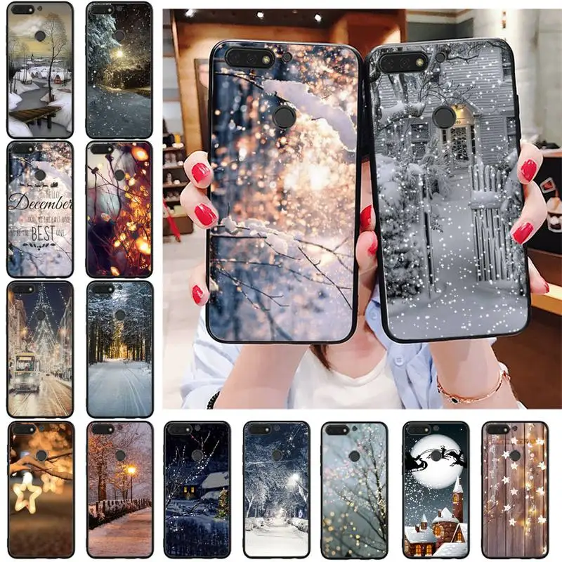 

Landscape Winter Light Snow Phone Case For Huawei Honor 5A 7A 7C 8A 8C 8X 9X 9XPro 9Lite 10 10i 10lite play 20 20lite