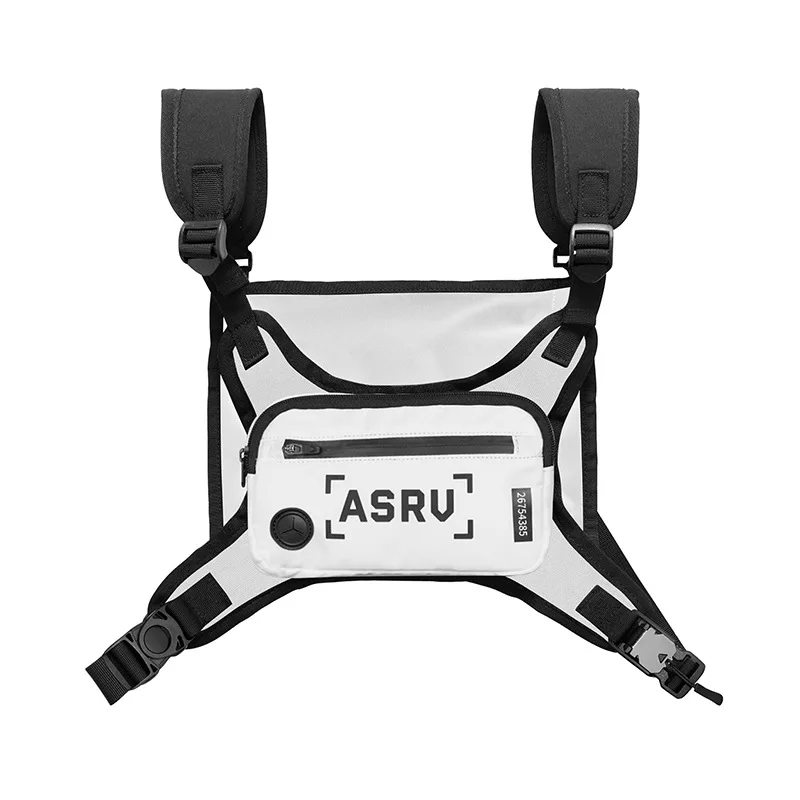 

Running Chest Rig Bag Men Hip Hop Streetwear Waist Bag Tactical Vest Pack Mobile Phone Holder Multifunction Fitness Sports Bags