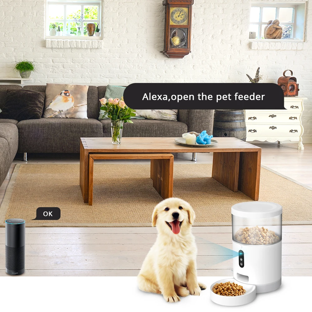 Zemismart Tuya WiFi 4L умный питатель для домашних животных с HD видео автоматическим