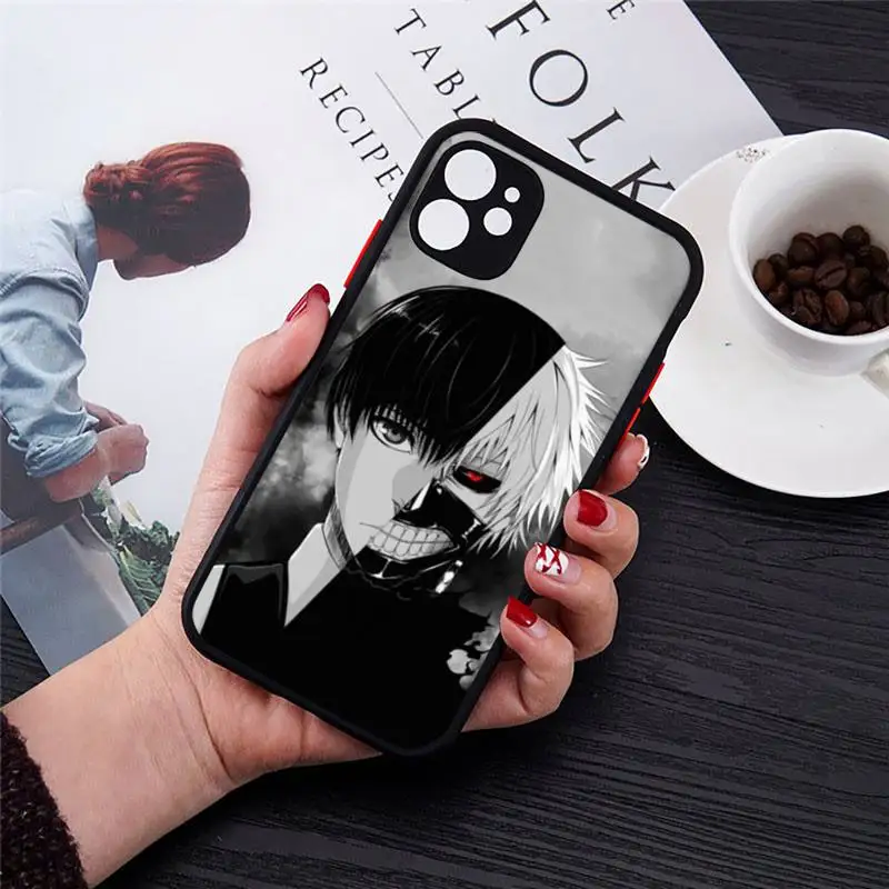 

Tokyo Ghoul Trendy Anime Comics Horror Phone Case Matte Transparent for iPhone 7 8 11 12 s mini pro X XS XR MAX Plus cover funda