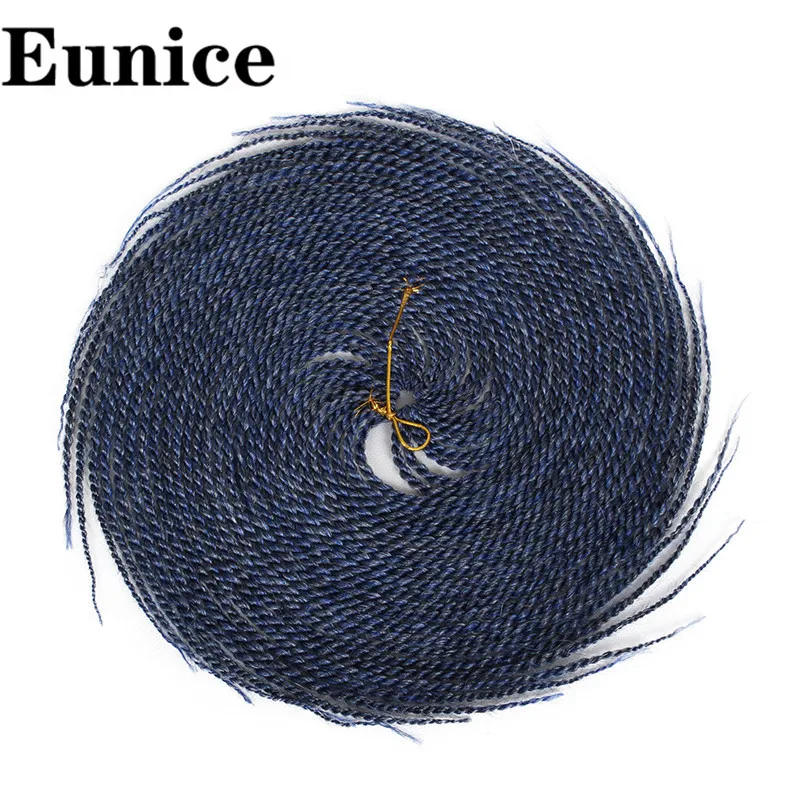 

14 inch 18inch 22 inch Eunice Senegalese Twist Hair Crochet Braid Extensions Ombre 613 blonde Synthetic Hair For Braiding