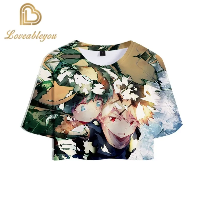 3D Print Top Crop Girl T-shirt High Quality Short Tshirt for Women Sexy Clothes Sale Casual Tops |