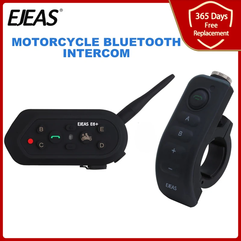 Коммуникатор для мотоцикла EJEAS E6 Plus 1200 м коммуникатор Bluetooth шлема переговорные