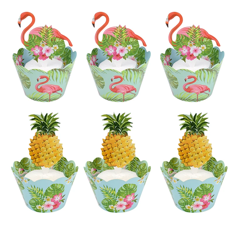 24 шт. в виде радужного единорога торт топперы капкейки упаковочных материалов на