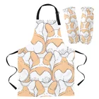 Набор фартуков для ежедневной уборки, милый заботливый фартук шеф-повара, для защиты от жира, Детский фартук для приготовления пищи, садоводства, работы