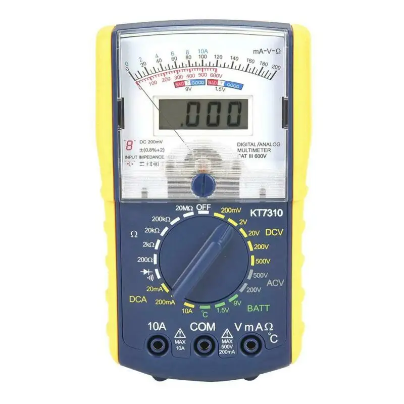 KT7310 Высокоточный Ручной двойной дисплей Аналоговый Цифровой мультиметр|Детали и