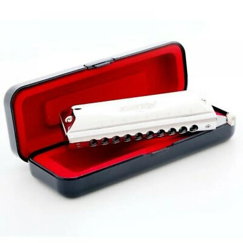 

Easttop T10-40 10 Hole 40 Tones Chromatic Harmonica Standard Beginner Pure Thick Key of C Chromatic Harmonica Musical Instrument