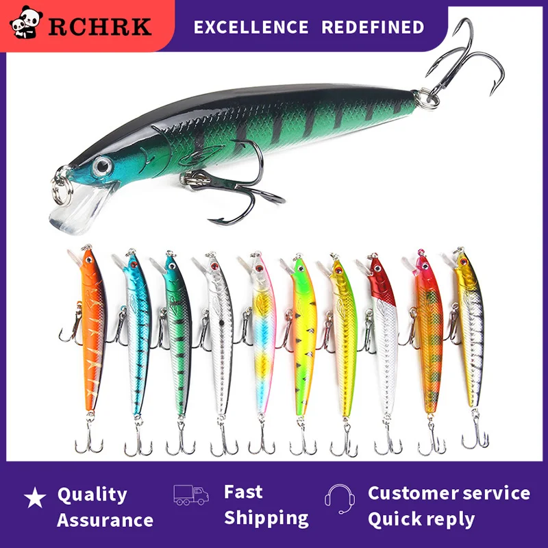 

1 шт., рыболовная приманка, 10 см, 7,5 г, 10 цветов