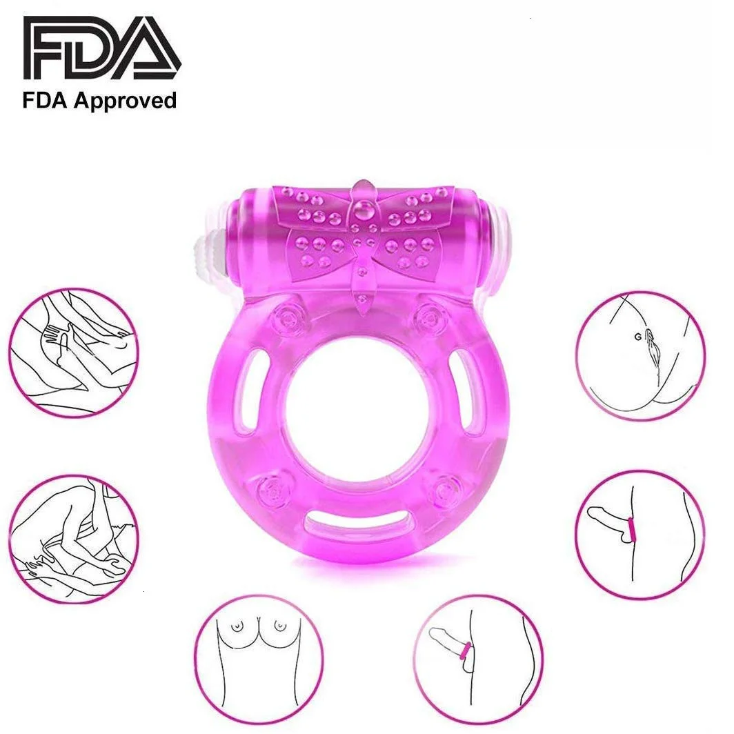 Elastic Delay Ring Vibrating Cock Stretchy Intense Clit Stimulation Premature Ejaculation Lock Couple Sexy Toy Vibrator | Красота и