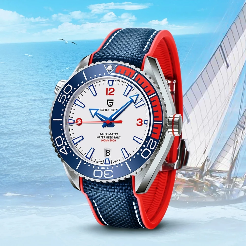 

PAGANI DESIGN 2021 New Men's Automatic Watch Ceramic Bezel 100M Waterproof Watches NH35A Movement Sapphire Crystal watch for men