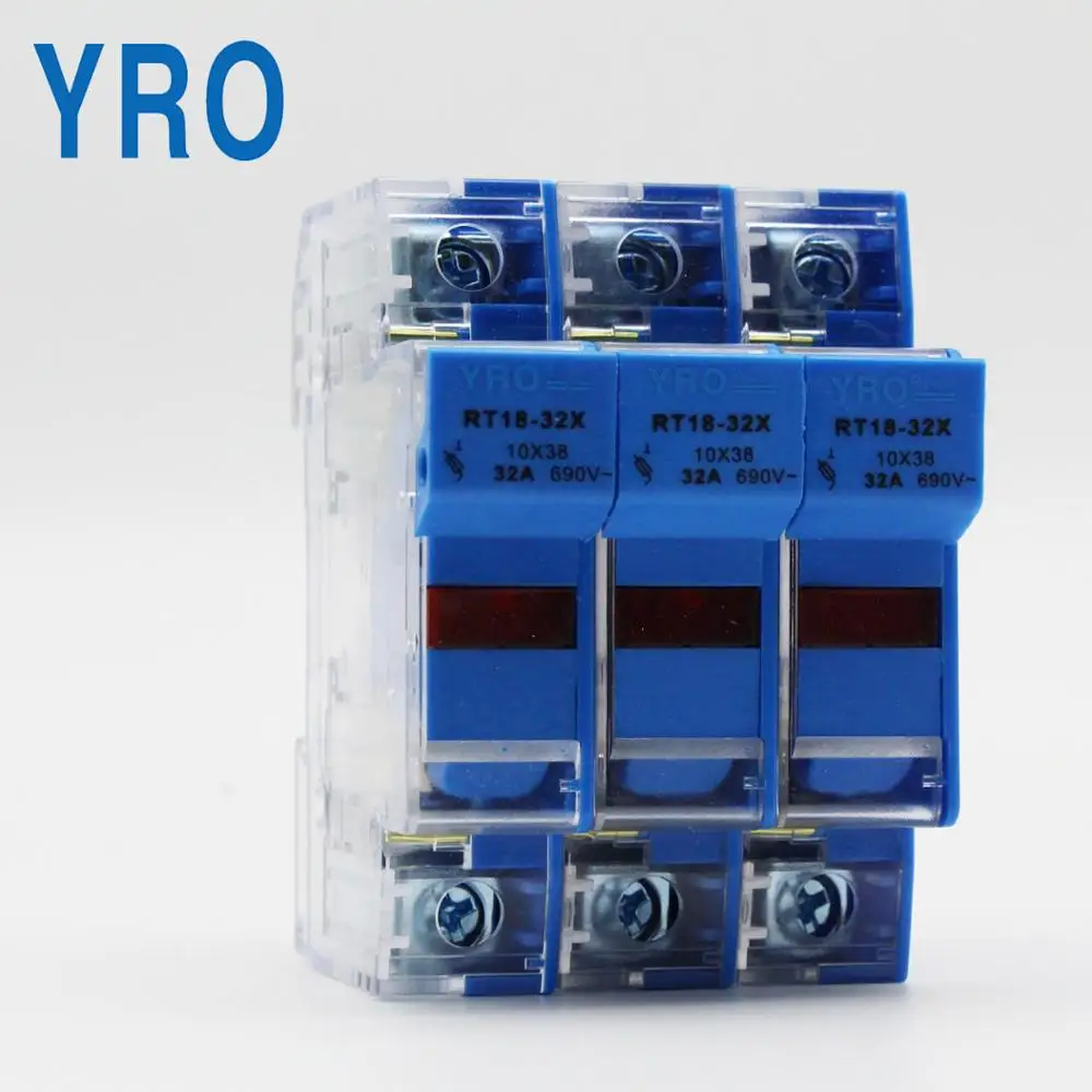 Цветное основание предохранителя 3P переменного тока 1 комплект 690 В с