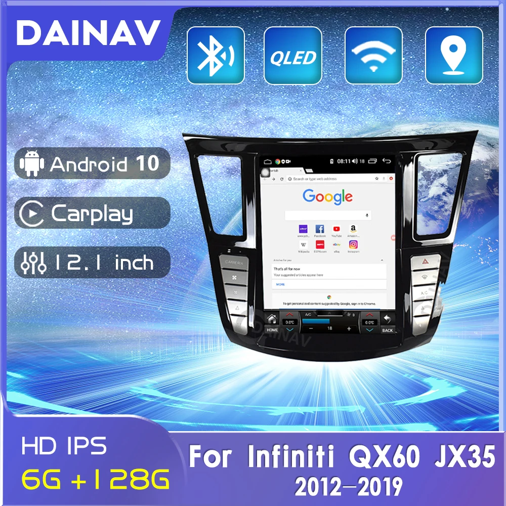 128GB Android Radio Stereo receiver For Infiniti JX35 QX60 2012 2013-2019 carplay Car Autoradio GPS Navigation Multimedia player