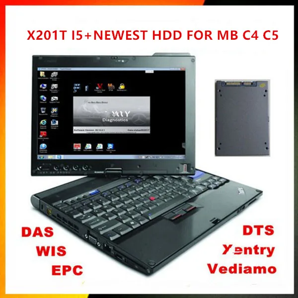 Ноутбук X201t I7 с 2019 07 HDD/SSD Sftware для MB Star C4 C5 SD полное Программное обеспечение