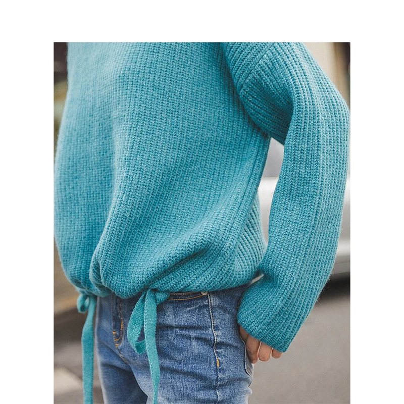 INMAN зима 2019 Новое поступление трикотажный Женский пуловер с рукавом-крылышком и