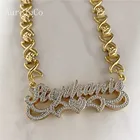 Ожерелье AurolaCo с именем и двойной табличкой, индивидуальные серьги на заказ, персонализированное ожерелье с именем XOXO для женщин, Подарочные ювелирные изделия