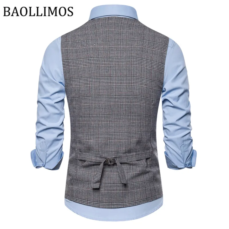 2019 брендовая мужская жилетка куртка без рукавов серый винтажный твидовый жилет