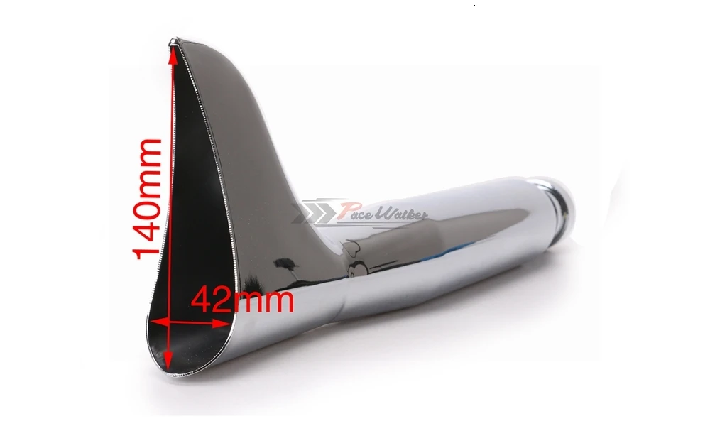 2" Универсальный мотоцикл Рыбий Хвост Глушитель для Chopper Bobber Кафе Racer Винтаж глушитель