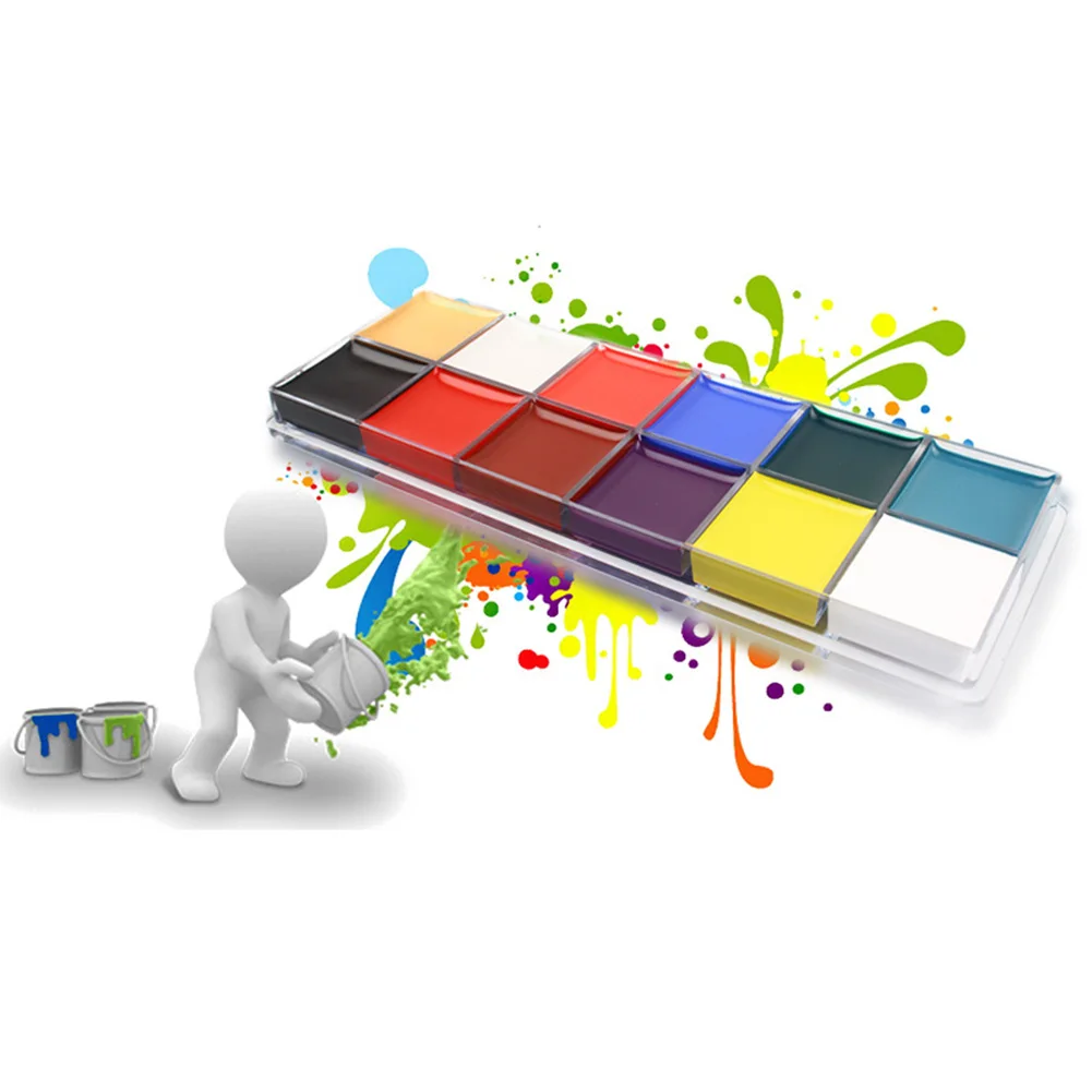 Фестиваль Кубок мира боди живопись игра клоун Хэллоуин Макияж краска для лица 12