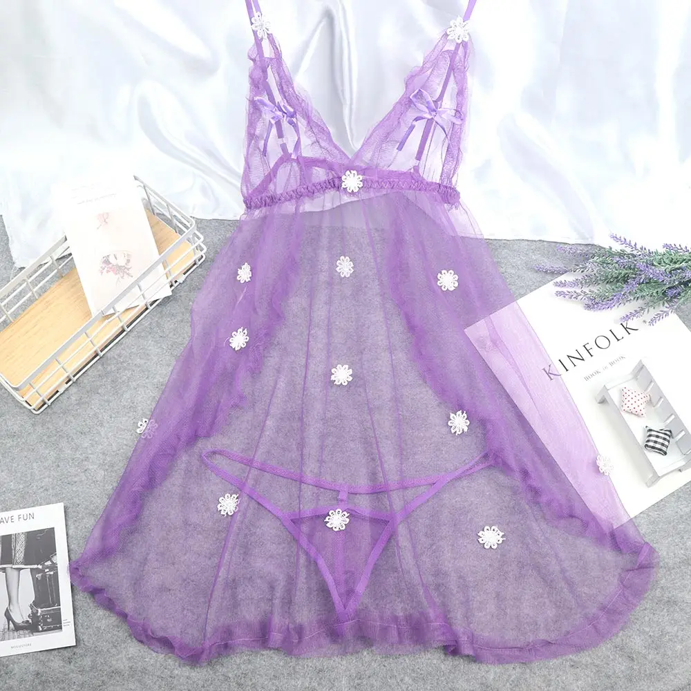 Новый женский сексуальный комплект нижнего белья кружевное платье-стринги