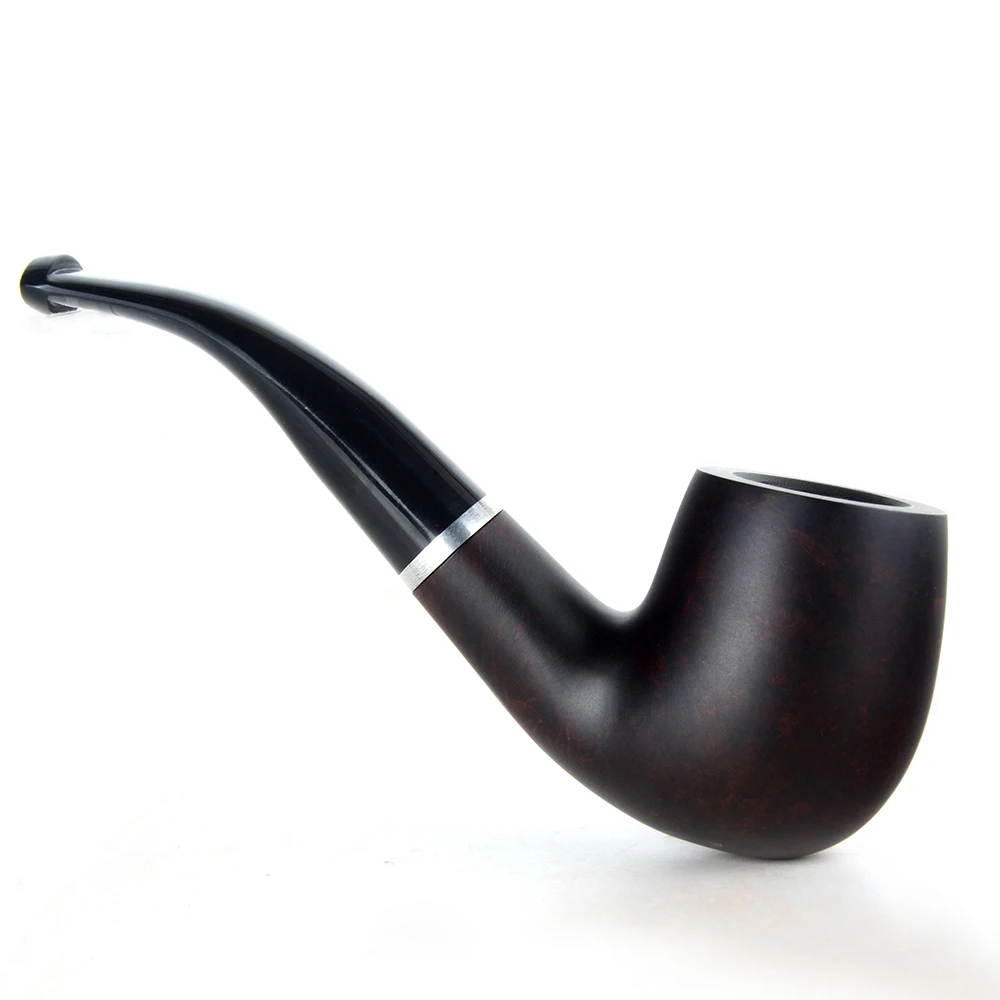 Бриар трубы табака курительная труба гладкая отделка 9 мм фильтр изогнутая