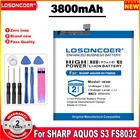 LOSONCOER 3800mAh HE349 мобильный телефон аккумулятор для SHARP AQUOS S3 FS8032 аккумулятор