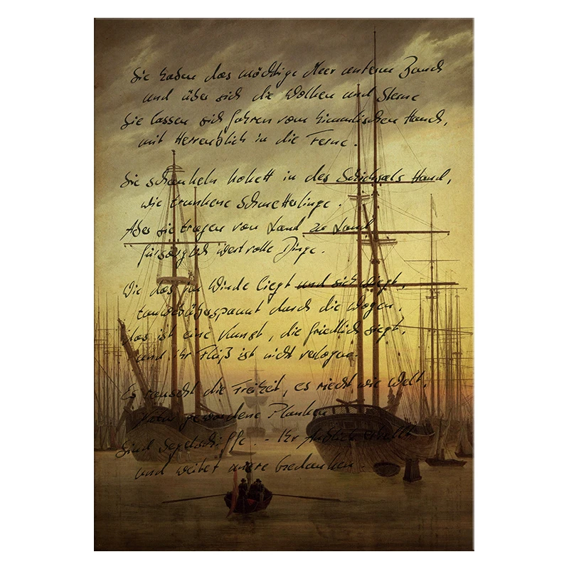 Paysage au Clair de Lune - постер прекрасного искусства