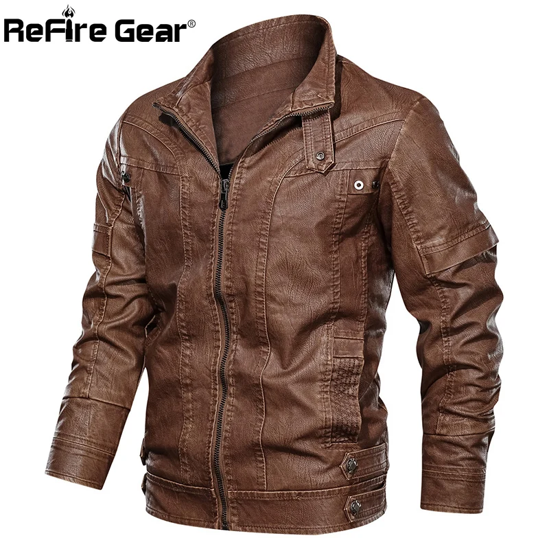 Мужские военные куртки ReFire Gear Тактические Куртки из искусственной кожи с