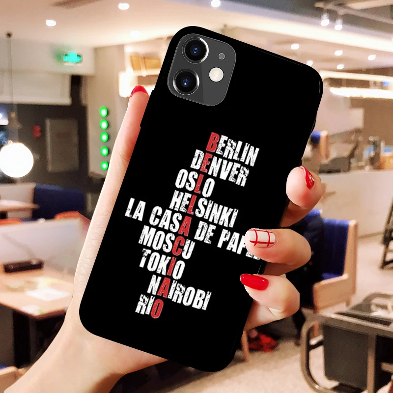 

Phone case For iphone 5 5S SE 5C 6 6S 7 8 plus X XS XR 11 12 mini Pro Max 2021 black prime trend Money Heist TV (1)