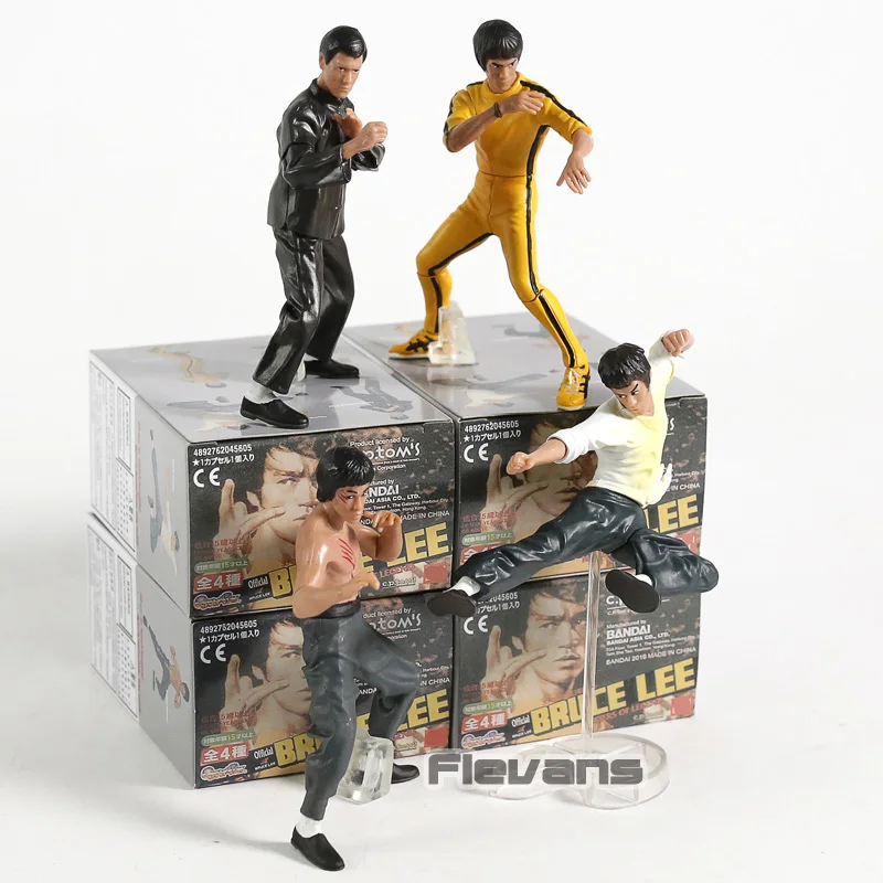 Крутой Брюс Ли кунг фу коллекция фигурок из ПВХ Toys 4 шт./компл.|toys free shipping|bruce leeaction
