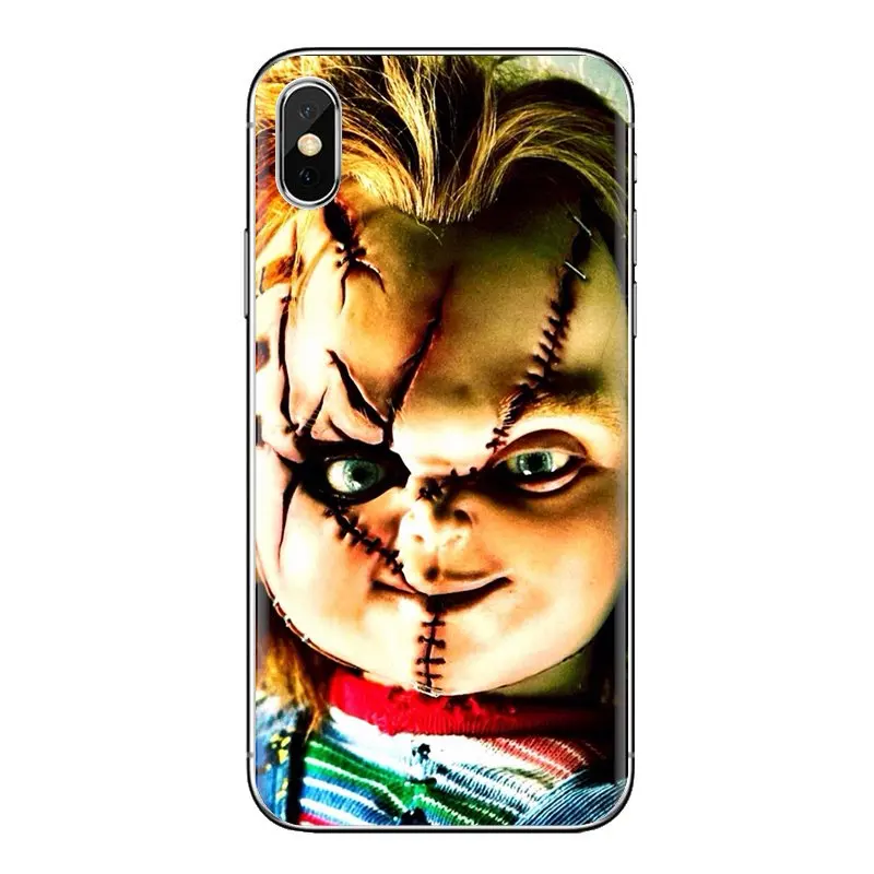 For iPhone XS Max XR X 4 4S 5 5S 5C SE 6 6S 7 8 Plus Samsung Galaxy J1 J3 J5 J7 A3 A5 Chucky Doll Transparent Soft Shell Covers |