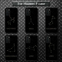 12 constellations zodiac signs phone case for huawei p40 pro lite p8 p9 p10 p20 p30 psmart 2019 2017 2018