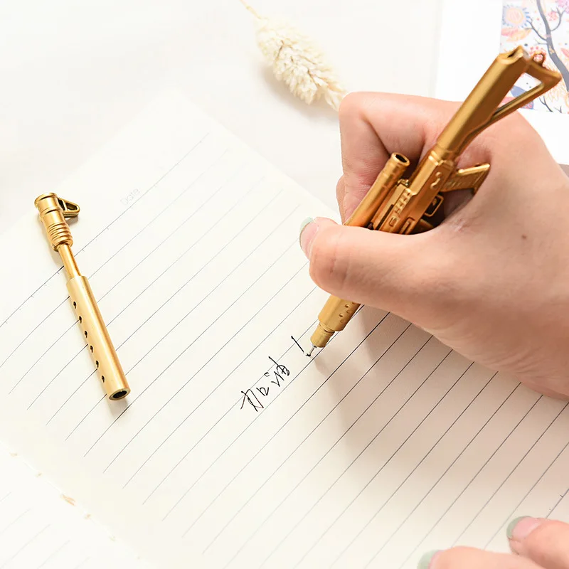 1 шт. Золотой Шариковая машина мячик для пистолета шариковая ручка офиса и школы