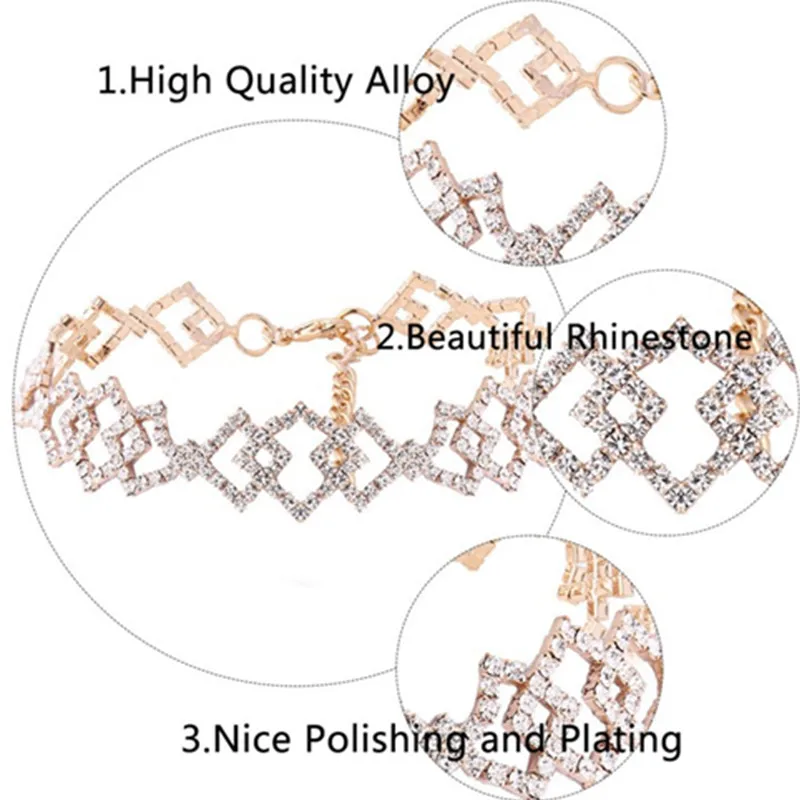 Ожерелье-чокер женское в готическом стиле стразы | Украшения и аксессуары