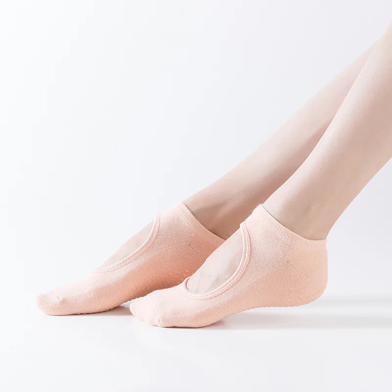 

Women High Quality Pilates Socks Anti-Slip Breathable Backless Ankle Ladies Ballet Dance Sports Socks for Fitness Gym Yoga Socks