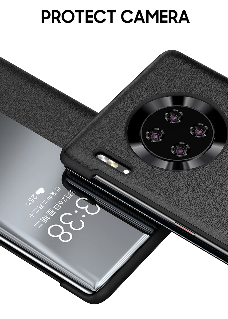 Кожаный чехол-книжка Cenmaso для huawei mate 30 Pro с окошком для сенсорного экрана для huawei mate 20X30 Pro, защитный чехол