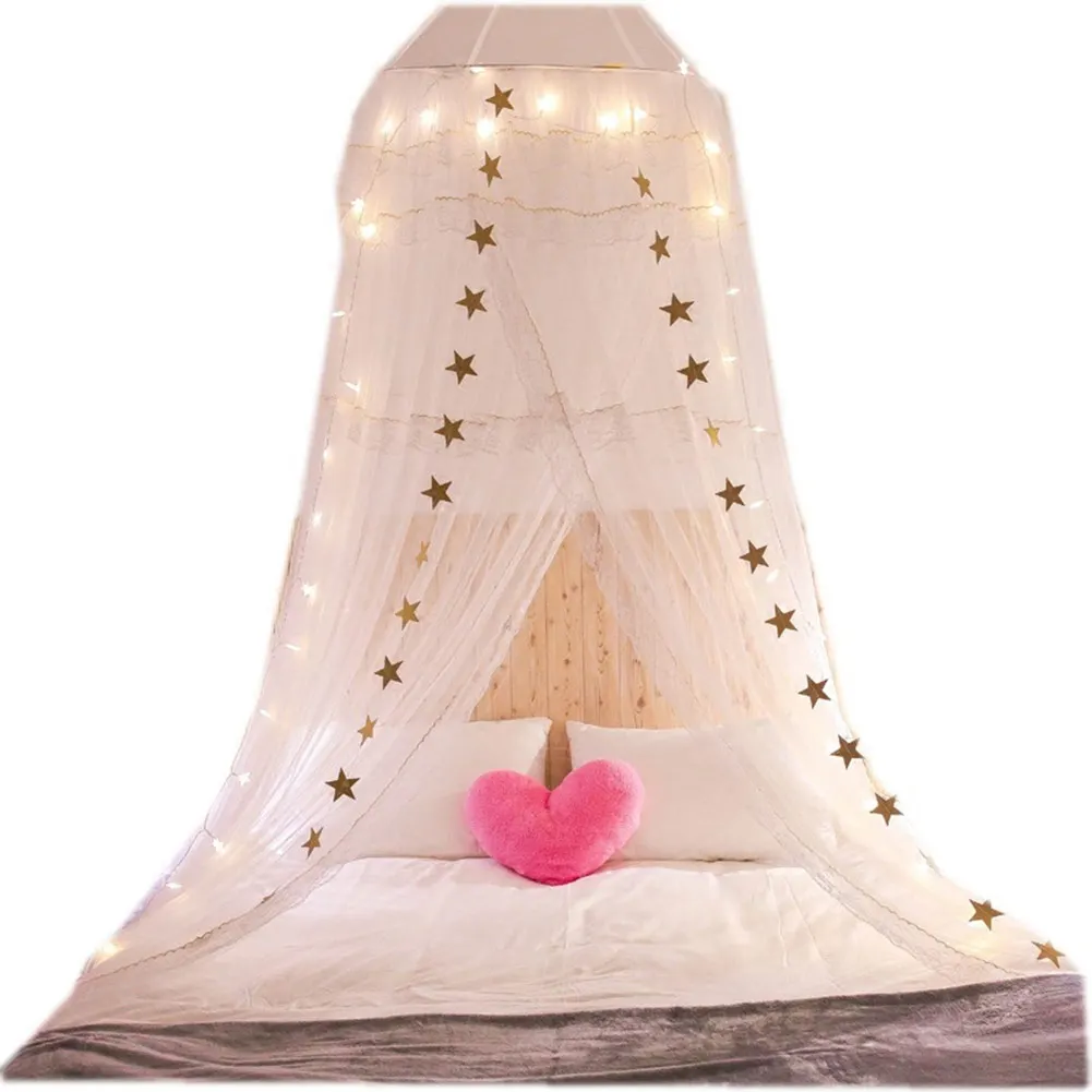 

Kids Summer Mosquito Net Hung DomeGlowing Stars For Double Bed Mesh Fabric Curtain Bedding Dome Tent Bedroom Baby Adults