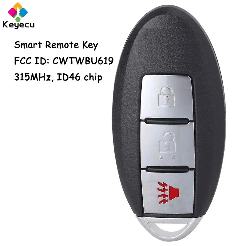 KEYECU умный дистанционный Автомобильный ключ с 3 кнопками 315 МГц ID46 чип-брелок для