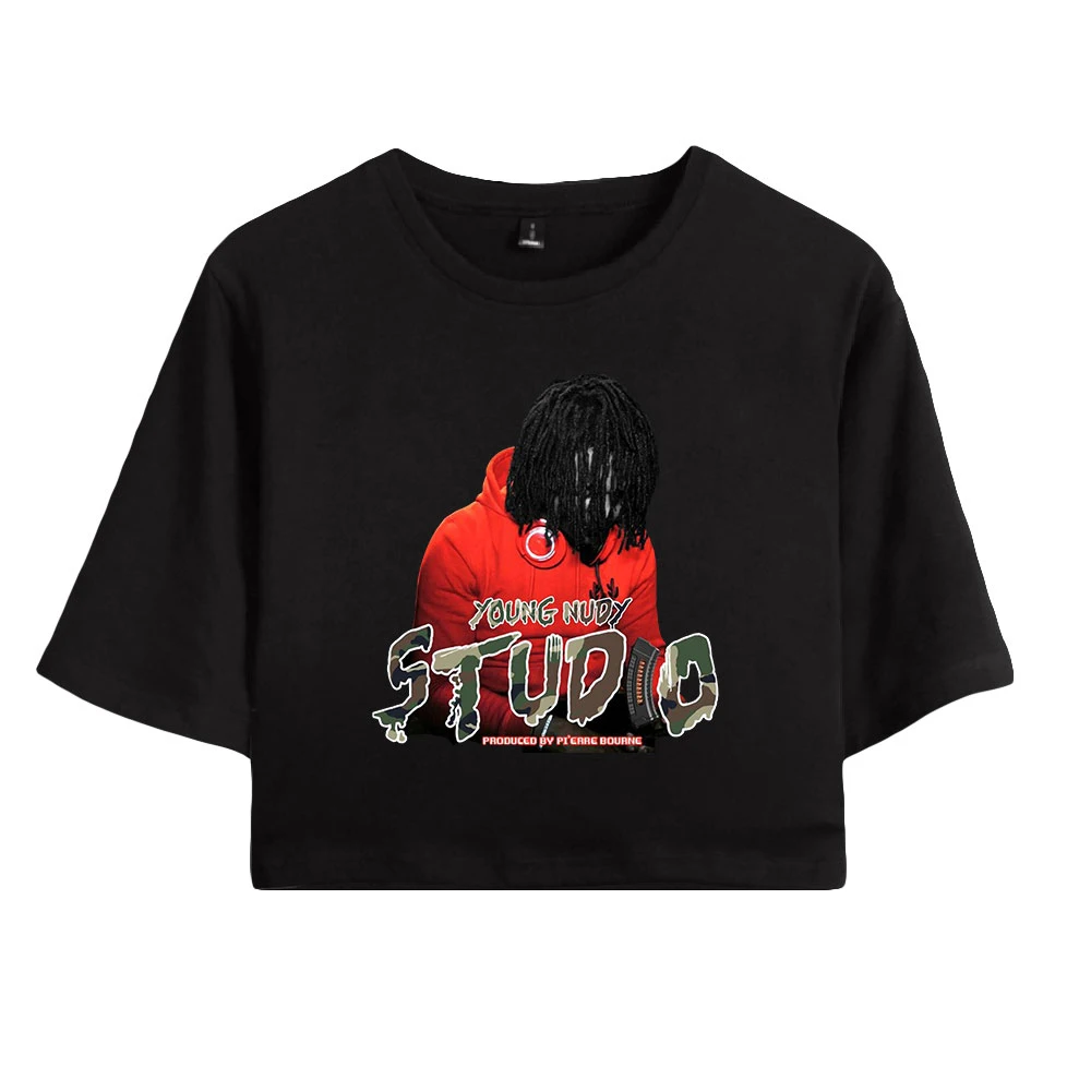 

Удобные Свободные универсальные повседневные уличные футболки Young Nudy с принтом и коротким рукавом в стиле Харадзюку, пикантные Топы